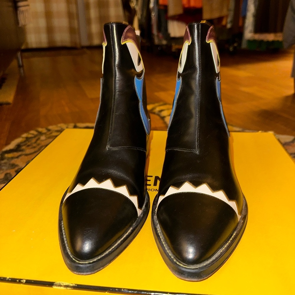 Fendi Appliquéd Buggie/Monster Chelsea Boots - Picture 7 of 16